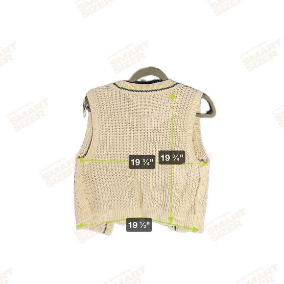 American Eagle retro vest cream button down size M - Picture 6 of 6